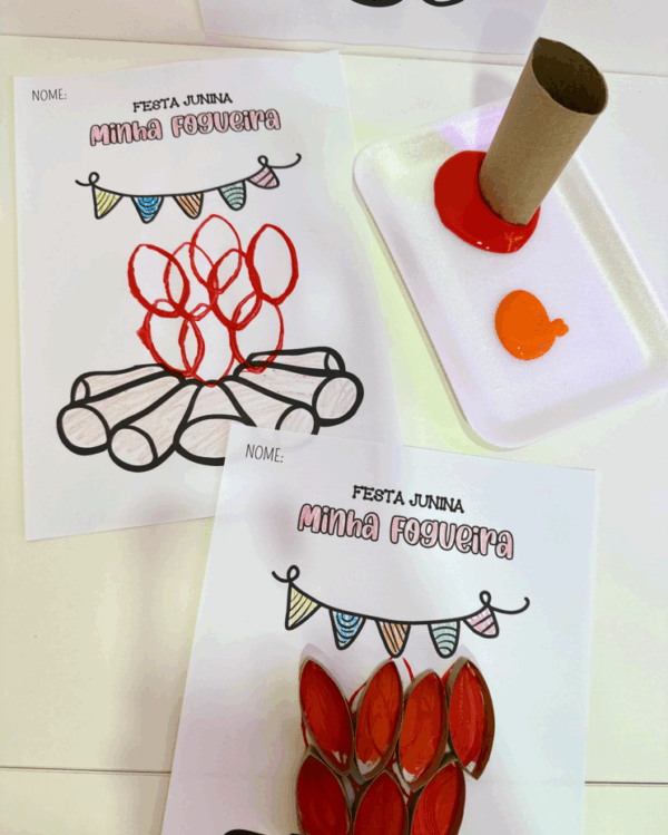 Atividade de Artes Fogueira -Festa Junina